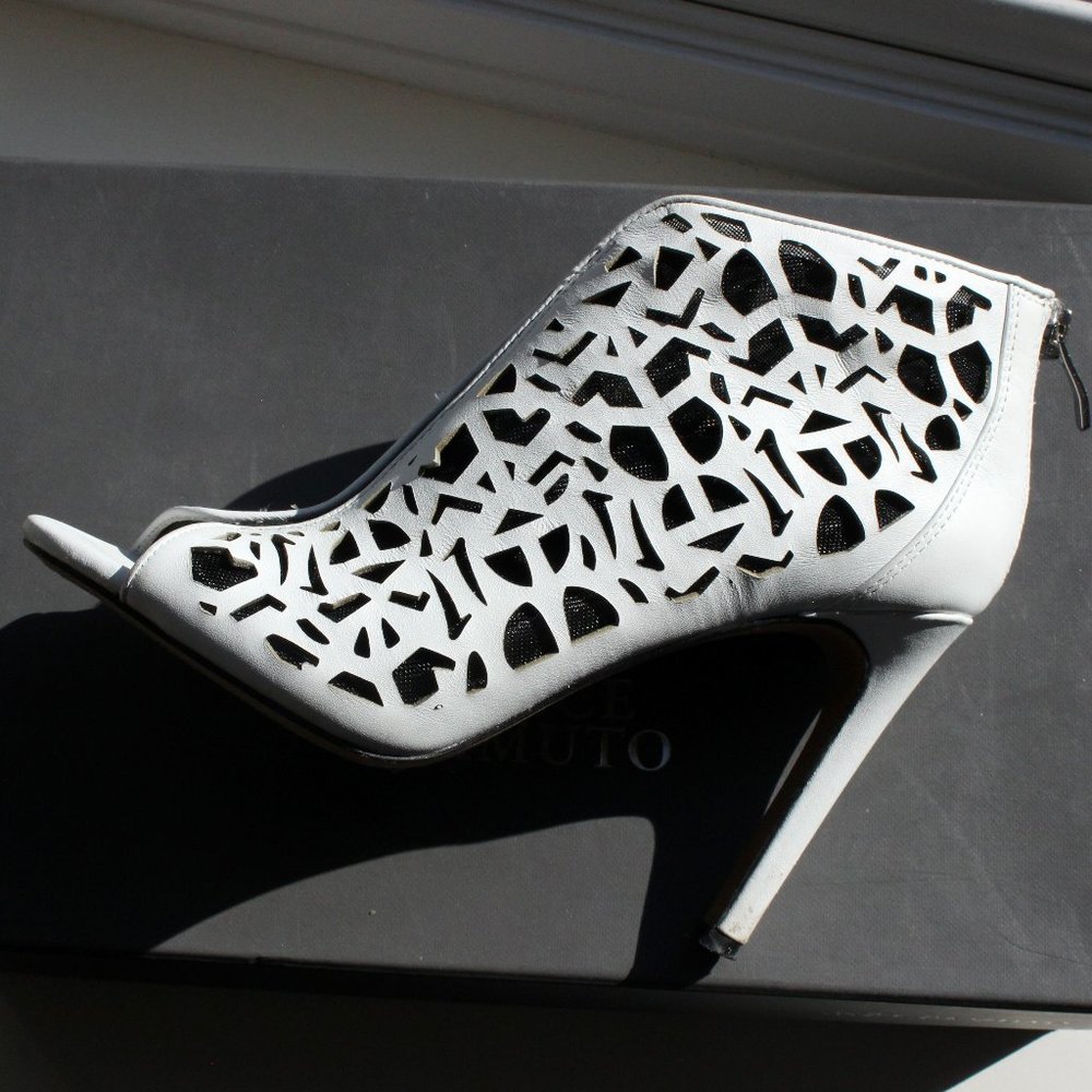 Vince Camuto Leather Lace High Heel Ankle Pump